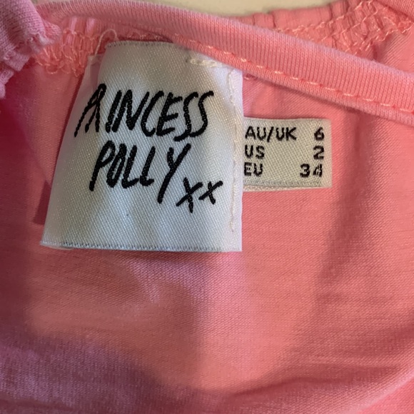 Princess Polly Sin City Pink crop top - Picture 2 of 4
